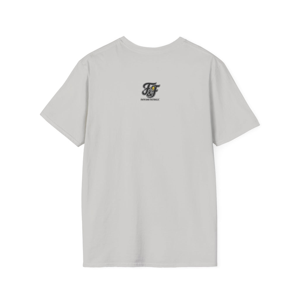 Compete for Christ Christian athlete baseball shirt.
faith driven christian sports tee with bold lettering
Christian athletic apparel by Faith and Fastballs