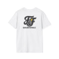 Faith and Fastballs classic logo Christian baseball tee.
F&F script logo shirt with gold cross.
Christian athlete apparel logo tee.
