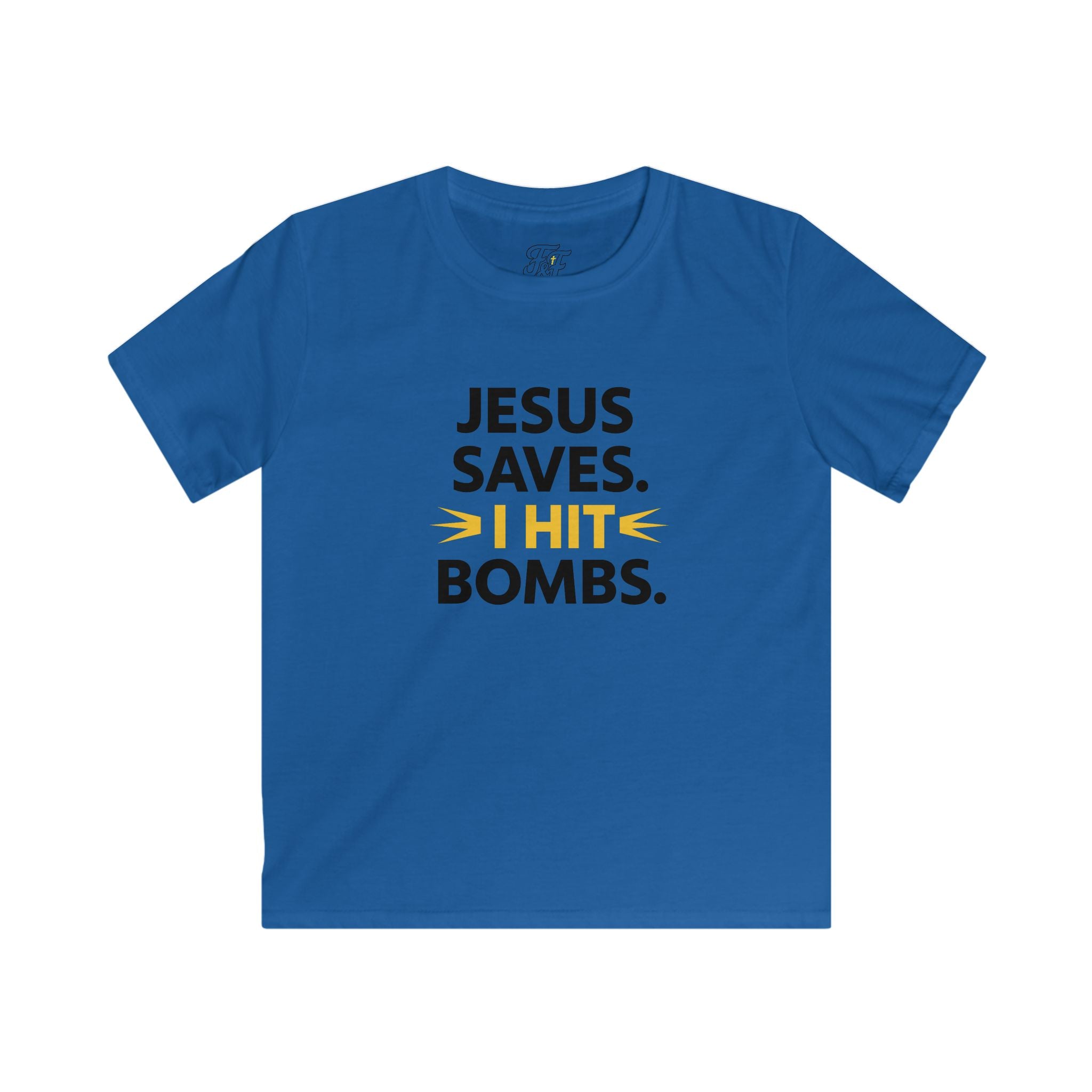 Jesus Saves, I Hit Bombs™ – Christian Baseball Shirt