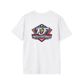 Patriot Elite Christian baseball tee with red white blue diamond design.
Faith and Fastballs patriotic Christian shirt.
Christian American flag style baseball tee with cross accent.
